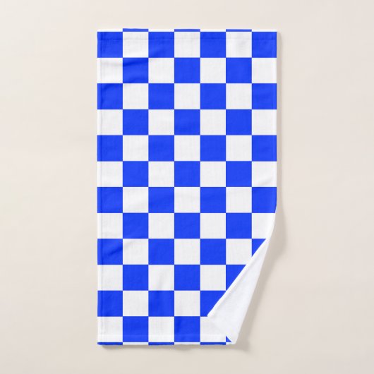 Motif chèque À damiers blanc bleu (Serviette à main)