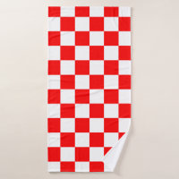 Motif chèque À damiers blanc rouge