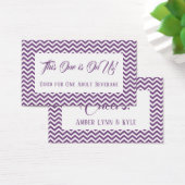 Motif Chevron Blanc sur Billets de Boisson Violett (Bureau)