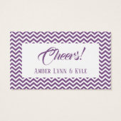 Motif Chevron Blanc sur Billets de Boisson Violett (Dos)