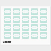 Motif Chevron bleu clair avec Étiquette (Feuille)