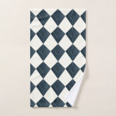 Motif Chevron Bleu Nordique (Serviette à main)