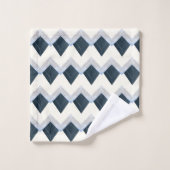 Motif Chevron Bleu Nordique (Gant de toilette)