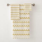 Motif Chevron Gold & White (En situation)