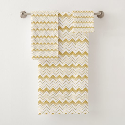 Motif Chevron Gold & White (En situation)