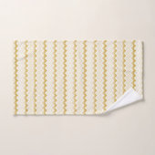 Motif Chevron Gold & White (Serviette à main)