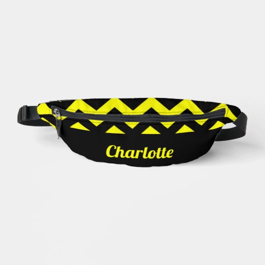 Motif chevron jaune et noir personnalisable (Recto)