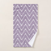 Motif chevron lilas poussiéreux (Serviette à main)