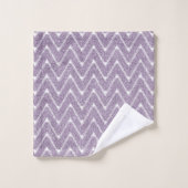 Motif chevron lilas poussiéreux (Gant de toilette)