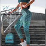 Motif Chevron noir avec bleu dégradé<br><div class="desc">Découvrez ces belles leggings en bleu dégradé, couleur turquoise avec motif en chevron noir. Il se marie bien avec le jaune, le noir, et d'autres couleurs, adapté pour les exercices, la salle de gym, le yoga, ou les situations quotidiennes. Consultez notre collection de vêtements Fitness, Yoga et Running pour plus...</div>