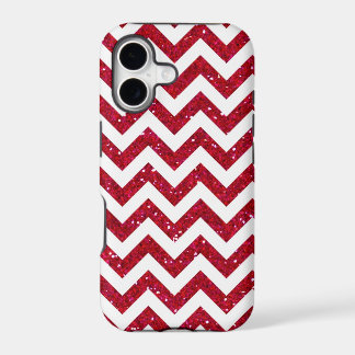 Motif chevron pailleté rouge