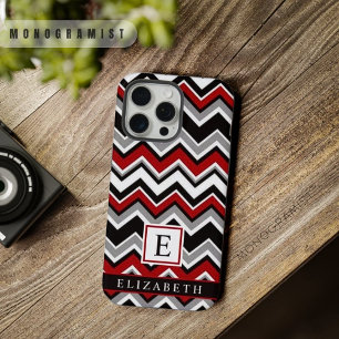 Motif Chevron Personnalisable Blanc Noir Rouge Gri