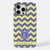 Motif Chevron Personnalisable Jaune Clair Bleu (Verso)