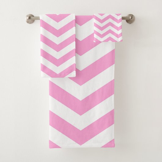 Motif Chevron rose et blanc (En situation)