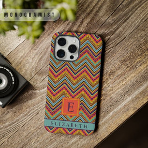 Motif Chevron Rouge Jaune Bleu Personnalisable
