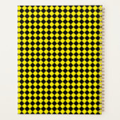 Motif Chevron Standard Noir et Jaune Uni (Dos)