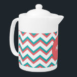 Motif Chevron Sud-Ouest<br><div class="desc">Motif de zigzag Chevron élégant et moderne. Montré ici en Brick Orange et Aqua Green pour ce look totalement chic Chevron Two Tone Motif</div>