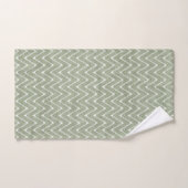 Motif Chevron Vert Sauge Poussiéreux (Serviette à main)
