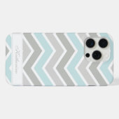 Motif Chevron Zigzag Bleu et Gris (Verso Horizontal)