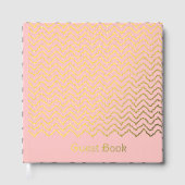 Motif Chevron Zigzag Ondulé Moderne Sur Fond Rose (Recto)