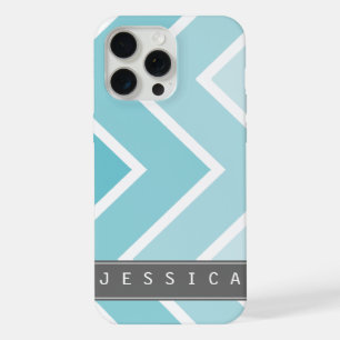 Motif Chevrons Zig Zag Ombre Aqua