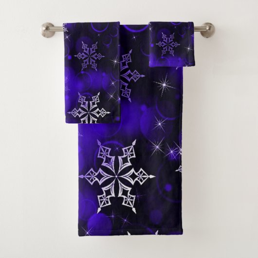 Motif Chic Améthyst Purple Snowflake (En situation)