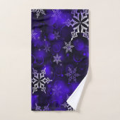 Motif Chic Améthyst Purple Snowflake (Serviette à main)