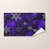 Motif Chic Améthyst Purple Snowflake (Serviette à main)