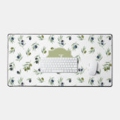 Motif chic aquarelle Monogramme Nom Vert Olive (Clavier et souris)