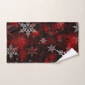 Motif Chic Crimson Red Snowflake (Serviette à main)