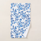 Motif Chinoiserie Bleu (Serviette à main)