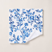 Motif Chinoiserie Bleu (Gant de toilette)
