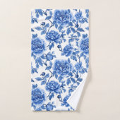 Motif Chinoiserie Bleu (Serviette à main)