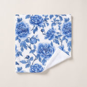 Motif Chinoiserie Bleu (Gant de toilette)