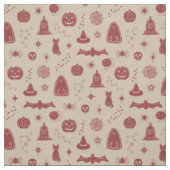 Motif Choses Effrayantes - Tissu Dove + Ruby (Échantillon)