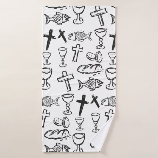 Motif chrétien (Serviette de bain)