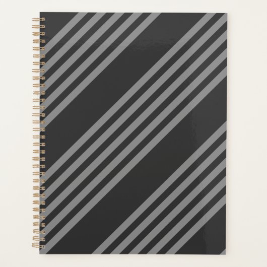 Motif cinq rayures grises et charbon (Devant)