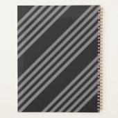 Motif cinq rayures grises et charbon (Dos)
