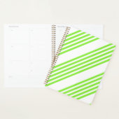 Motif cinq rayures vert citron et blanc (Devant avec enveloppe)