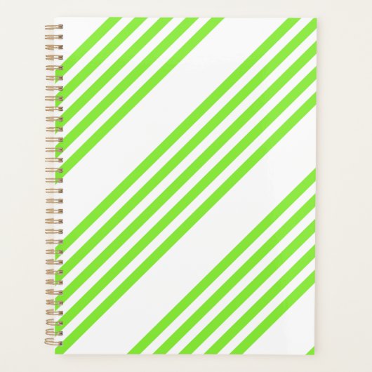 Motif cinq rayures vert citron et blanc (Devant)