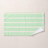 Motif cinq rayures vert et beige (Serviette à main)
