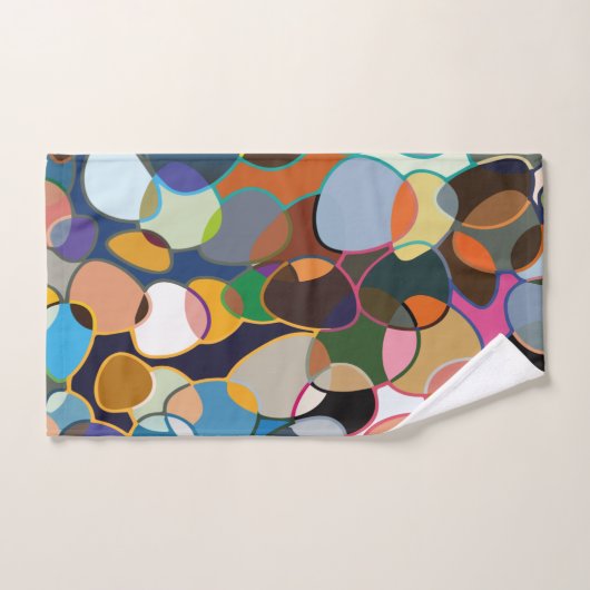 Motif circulaire polychrome déformé (Serviette à main)