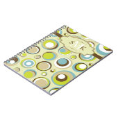 motif circulaire rétro des années 1970 Carnet spir (Côté gauche)