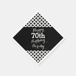 motif circulaire serviettes en papier à 70e annive
