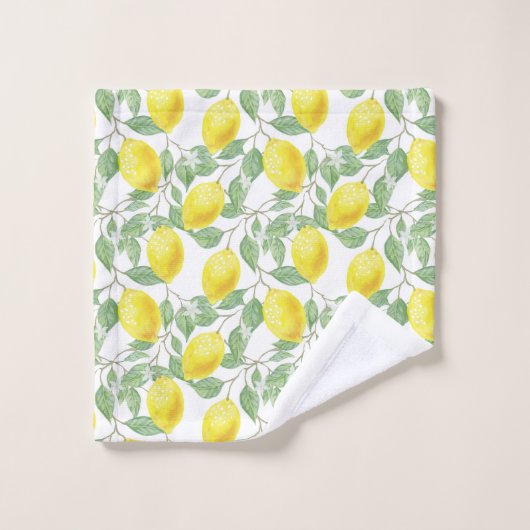 Motif citron (Gant de toilette)