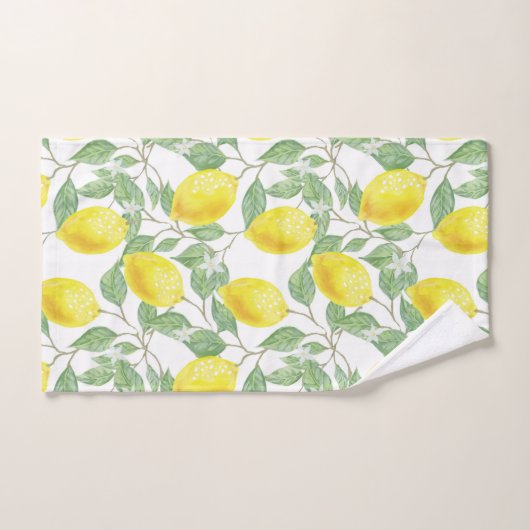 Motif citron (Serviette à main)
