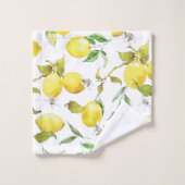 Motif citron aquarelle (Gant de toilette)