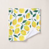 Motif citron jaune aquarelle (Gant de toilette)
