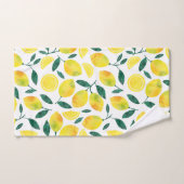 Motif citron jaune aquarelle (Serviette à main)