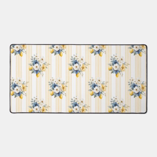 Motif Citron Méditerranéen Bleu (Recto)